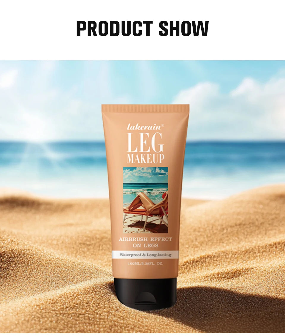 Lakerain Leg Makeup 100ML Long Lasting Moisturizing Waterproof Anti Transfer Concealer Even Skin Tone Body Foundation Leg Makeup
