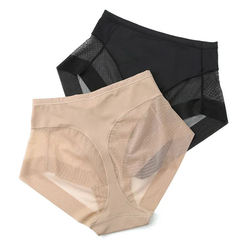 Womens Slimming Panties High Waist Ice Silk Tummy Control Briefs Female Trainer Shaping Underpants Butt Lifter Shapewear