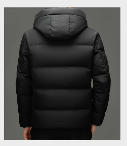 Real 85% Goose Down Jacket Men 2025 Winter Warm Puffer Coat Luxury Hood Thermal Outdoor Jacket Goose Down Parkas Zipper Clothes