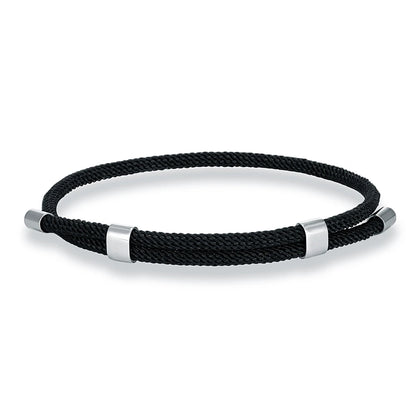 MKENDN Simple Style Men Women Bracelet 3mm Durable Marine Rope With Polished Steel Closure Jewelry Summer Beach Gifts