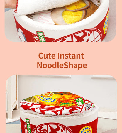 Pet Dog Cat House Kennel Super Large Instant Noodle Warm Dog Cat Nest Beds Cushion Udon Cup Noodle Pet Bed Cozy Nest
