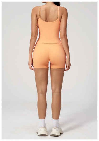 Summer Yoga Set 2 Pieces Women Tracksuit Workout Clothes Sports Outfits High Waist Shorts Fitness Sports Suit Female Gym Clothes