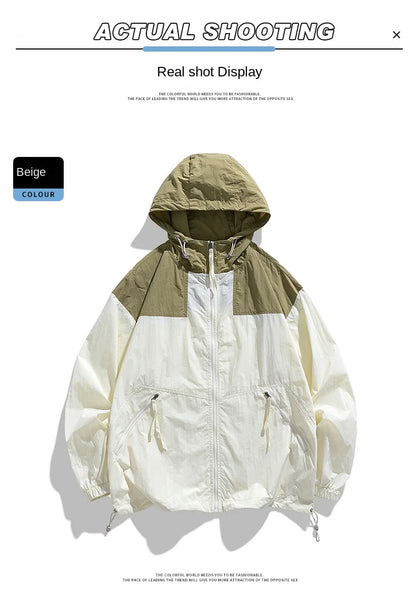 Summer New Hong Kong Style Couple Style Japanese and Korean Versatile Sunscreen Clothing Fashion Trend Versatile Outdoor Couple