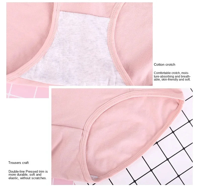 6XL Super Plus Size Women Underwear High Waist Cotton Breathable Lace Trim Panties Postpartum Big Size Ladies Underwear