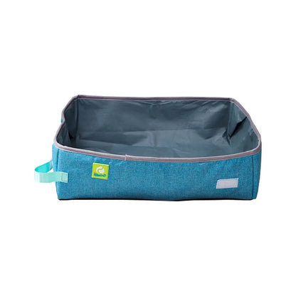 Semi Enclosed Portable Cat Litter Box - Waterproof Foldable Pet Toilet - ZOOMNSTORE