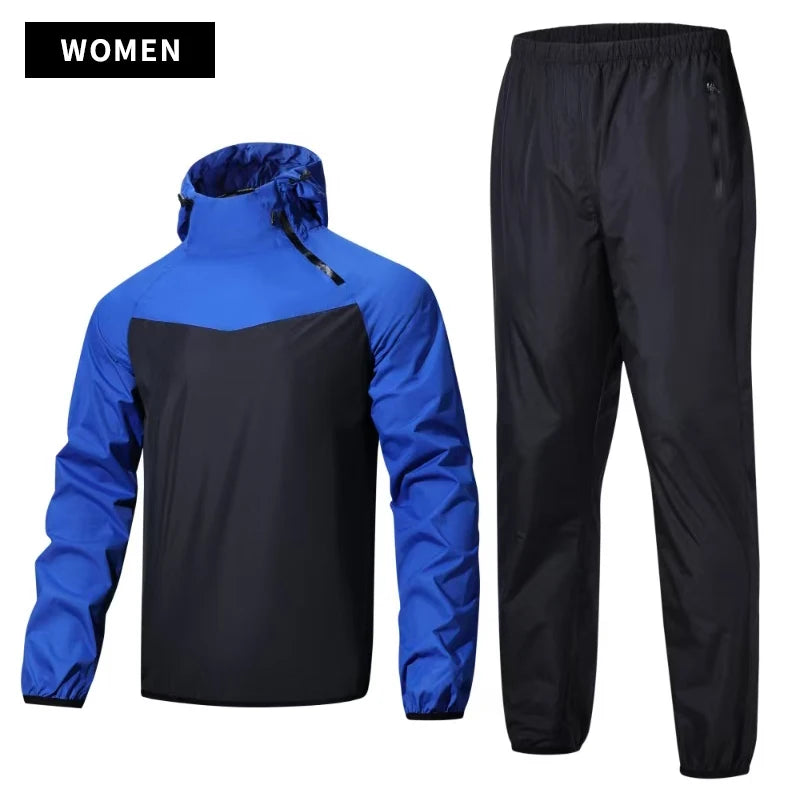 Sauna Suit Unisex Gym Clothing - Full Body Sweating Tracksuit for Weight Loss & Fitness