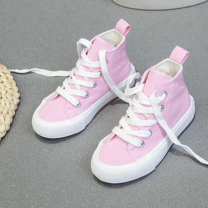 Children's Canvas Shoes - Breathable Kids Casual Lace-Up Sneakers | Unisex Footwear