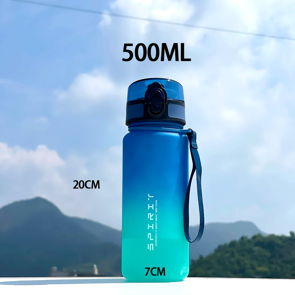 Large Capacity Motivational Sports Water Bottle 500ML/1000ML - Leak Proof Portable Reusable Cup for Gym Outdoor Travel