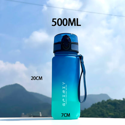 Large Capacity Motivational Sports Water Bottle 500ML/1000ML - Leak Proof Portable Reusable Cup for Gym Outdoor Travel