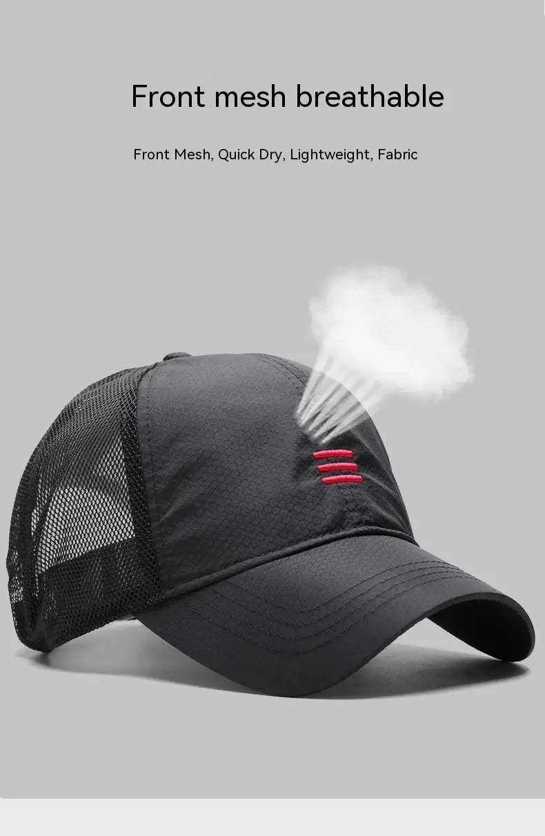 Oversize Big Head Man Plus Size Baseball Cap Spring Summer Thin Fabric Mesh Sun Hat Male Snapback M 55-59cm L 60-64cm