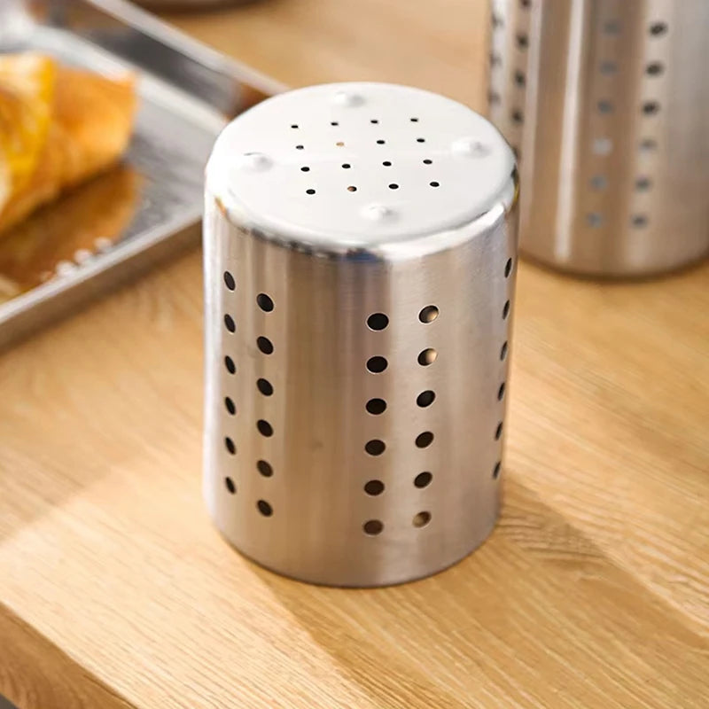 Stainless Steel Cutlery Holder - Kitchen Utensil Organizer & Drainage Basket
