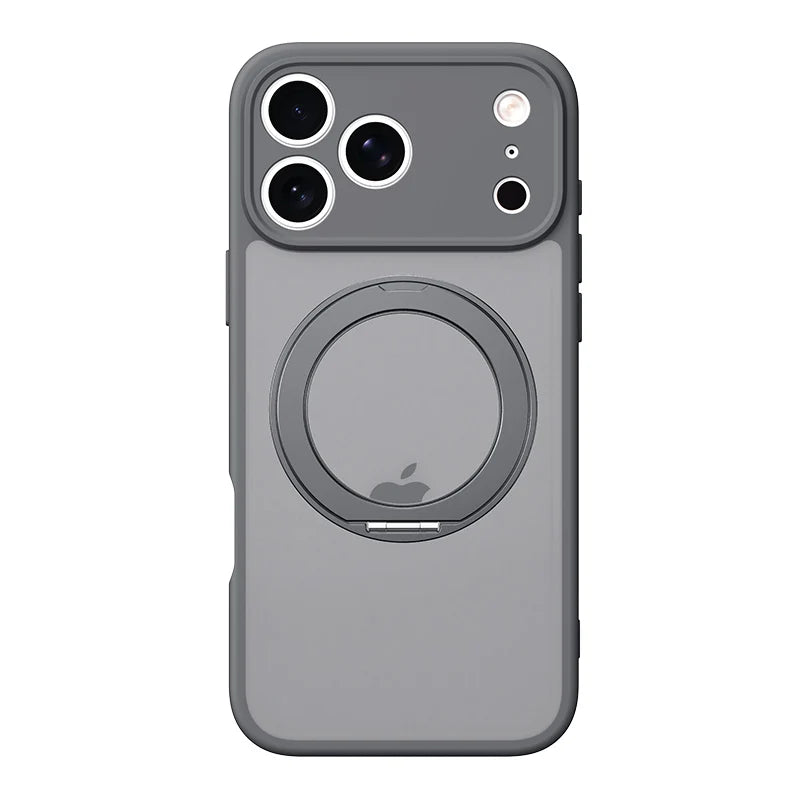 360 Rotating Magnetic Stand Case for iPhone 17 15 14 13 16 Pro Max Air for Magsafe Stress Relief Ring Holder Full Lens Cover