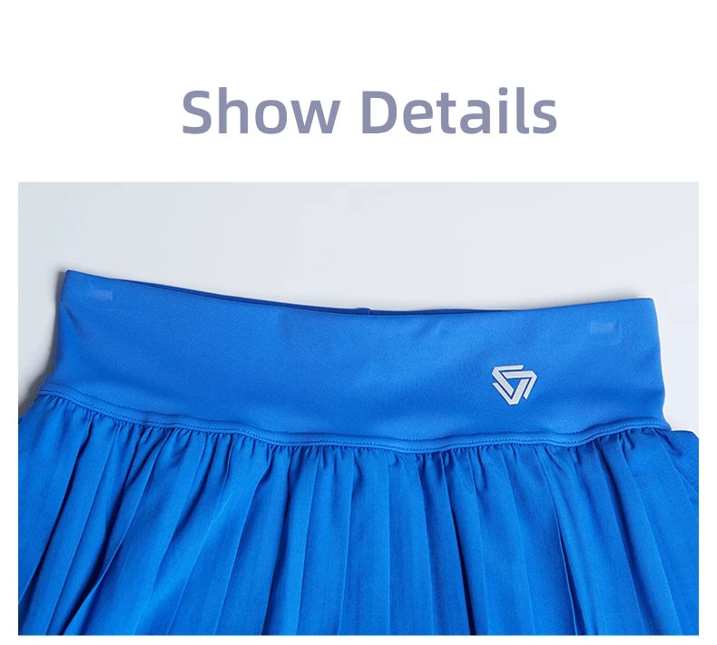 Women Sports Mini Pleated Skirt Golf Tennis Skirts High Waist Double Layer Gym Fitness Running Yoga Athletic Workout Skort