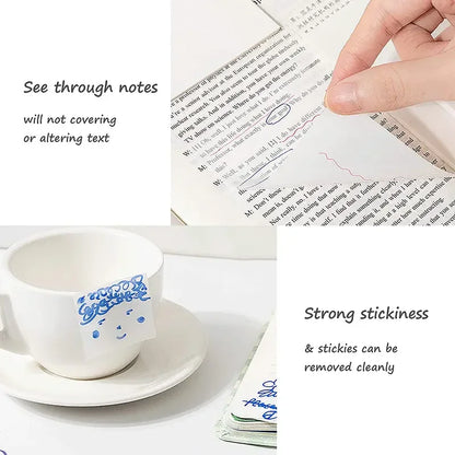 Transparent Waterproof Sticky Note Pads - 50100 Sheets for School  Office