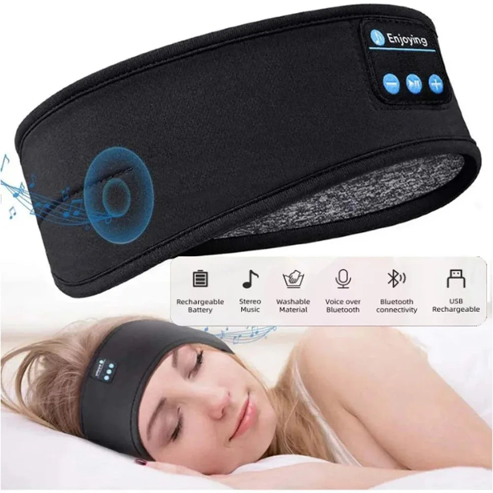 Butterfly Print Bluetooth Headband Sweatproof Sports Headset Workout Eye Mask Wireless for Sleep Workout Fit iPhone Android All