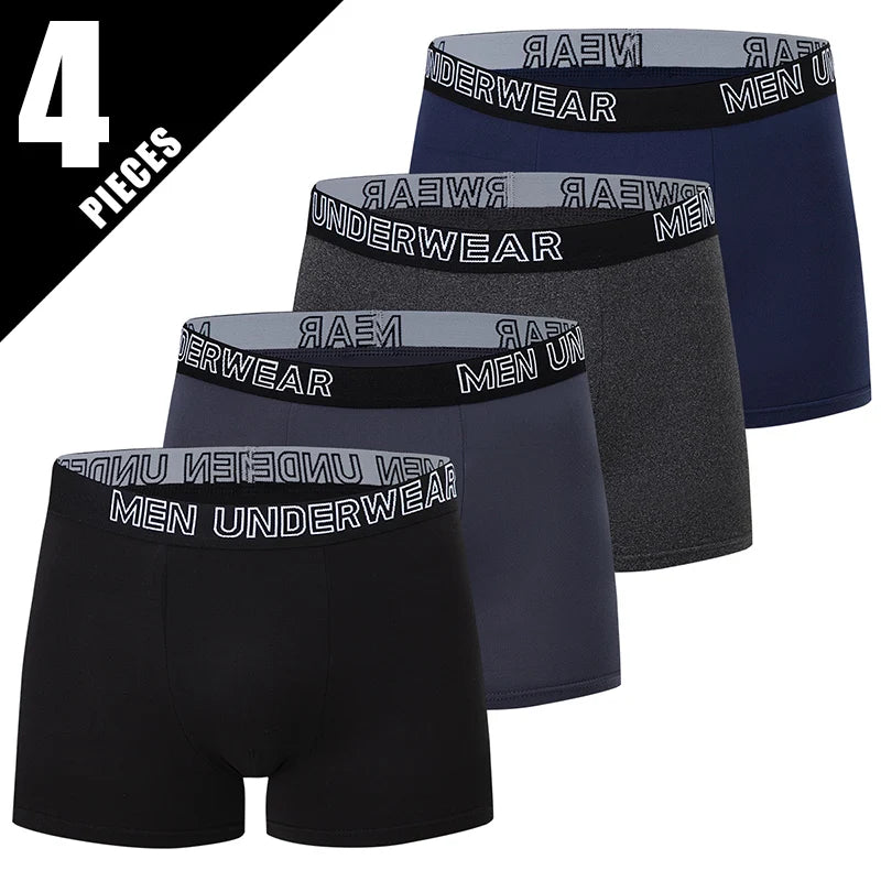 4/10 Piece Set Of Men's Casual And Fashionable Underwear Comfortable Boxer Shorts Youth Plus Size Sports Cycling Elastic Shorts