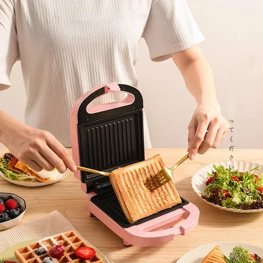 Multifunctional Waffle and Sandwich Maker - Double-Sided Breakfast Toaster