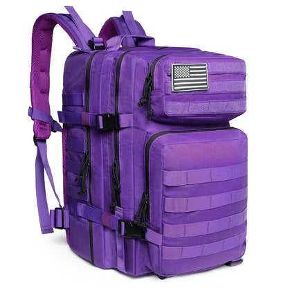 45L Tactical Backpack - Large Capacity Outdoor Hiking  Camping Bag for Men  Women