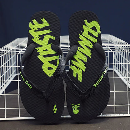 Men's Summer Lightning Thong Sandals Edgy Non-Slip Soft Sole Beach/Street Trendy Student Durable Outdoor Casual Flip-Flops Shoes