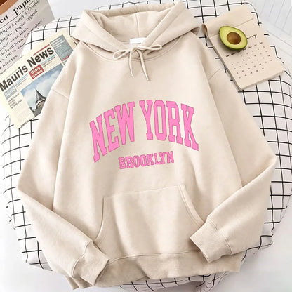Fashion Casual New York Brook Letter Print Hoodies Spring Hoodies Sweatshirts Men Women Tops Hoodie Sweatshirt Hoody