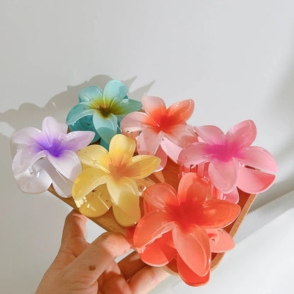 2025 New Vacation Egg Flower Hair Clips Hawaii Beach Claws Bohemian Hairpin for Girls Women Hair Claws