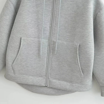 HXAO Grey Women's Outerwears Bomber Varsity Jacket Coat 2024 Spring Autumn Ladies Fashion Casual Long Sleeve Black Jackets