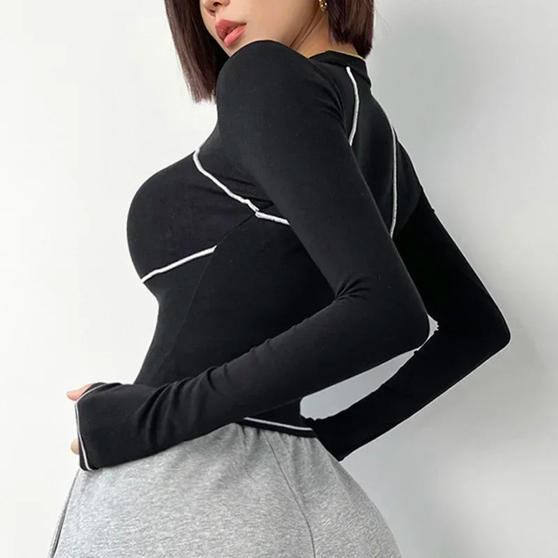 Women Yoga Shirt - Breathable Long Sleeve Blouse | Fitness Crop Top Workout Sportswear