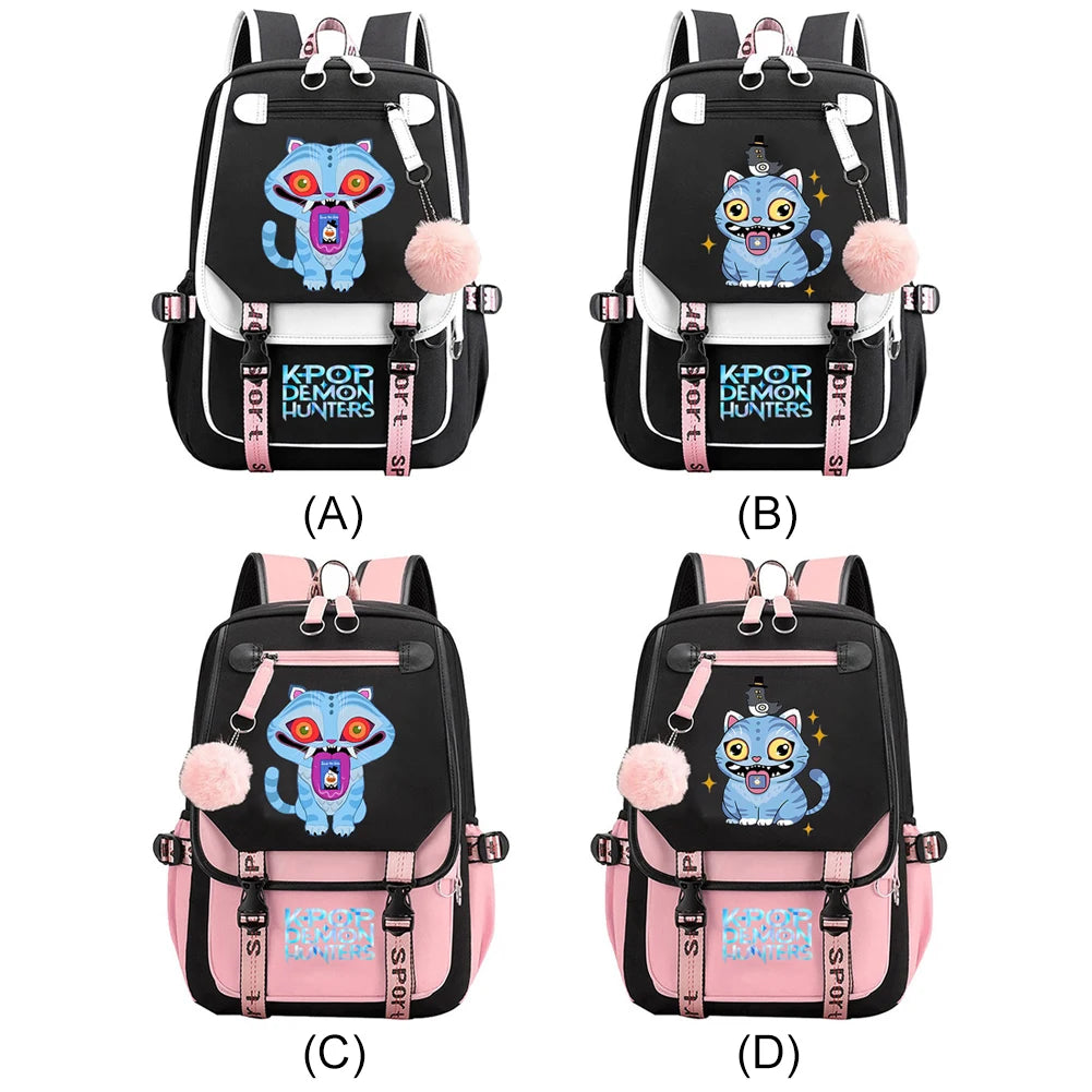 KPop Demon Hunters School Backpack - Stylish Outdoor Bag for Students - ZOOMNSTORE