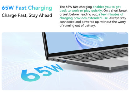 Blackview AceBook Laptop - 16 Inch Windows 11 Notebook, 16GB RAM, 512GB SSD, IPS Display