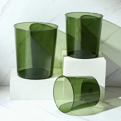 Transparent Trash Can - Nordic Style Garbage Bin for Home  Office
