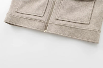 Women's Zipper Jacket - Casual Long Sleeve Coat With Pocket | Lightweight Winter Outerwear