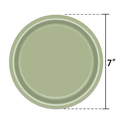 Sage Green Jungle Safari Party Supplies - Disposable Tableware Set for Baby Shower - ZOOMNSTORE