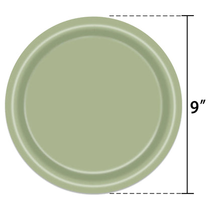 Sage Green Jungle Safari Party Supplies - Disposable Tableware Set for Baby Shower - ZOOMNSTORE