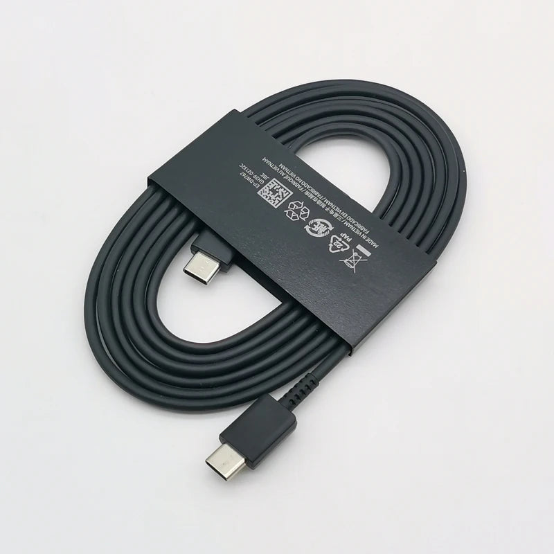 Samsung 45w Charger Super Fast Charge Adapter 1.8M Type C For Galaxy S24 S23 S22 S21 S20 Note 20 Ultra 10 Z Flip Fold 6 5 4 3 2 - ZOOMNSTORE