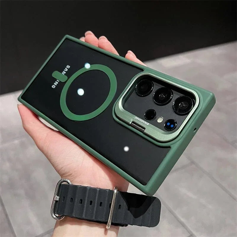 MagSafe Clear Case for Samsung Galaxy S25 S24 S23 S22 Ultra - Shockproof Magnetic Wireless Charging Cover - ZOOMNSTORE