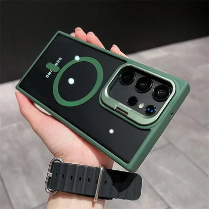 MagSafe Clear Case for Samsung Galaxy S25 S24 S23 S22 Ultra - Shockproof Magnetic Wireless Charging Cover - ZOOMNSTORE