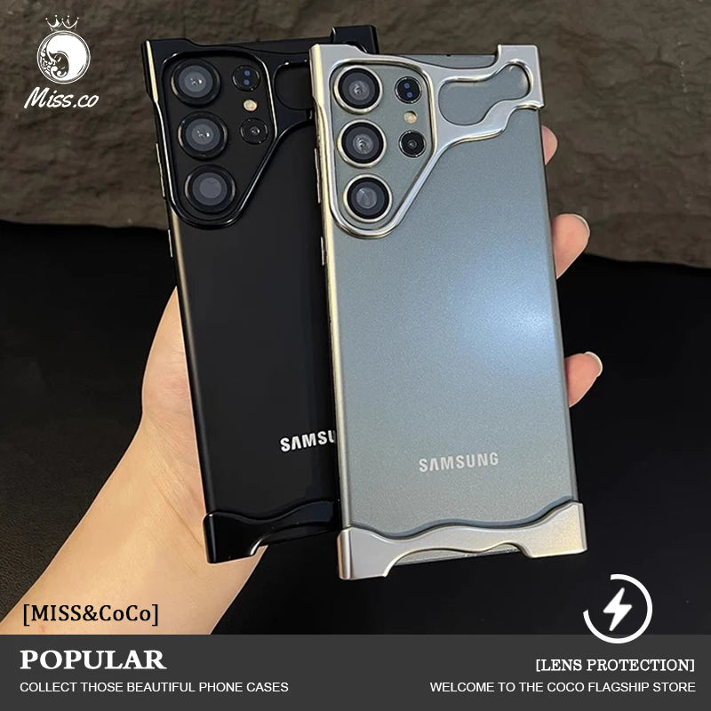 Samsung Galaxy S25S24S23 Ultra Plus Case - Aluminum Alloy Bumper with Lens Film  Corner Protection - ZOOMNSTORE