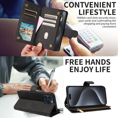 Samsung Galaxy Phone Case - Artificial Leather Clamshell Wallet for S24 S23 S22 S21 - ZOOMNSTORE