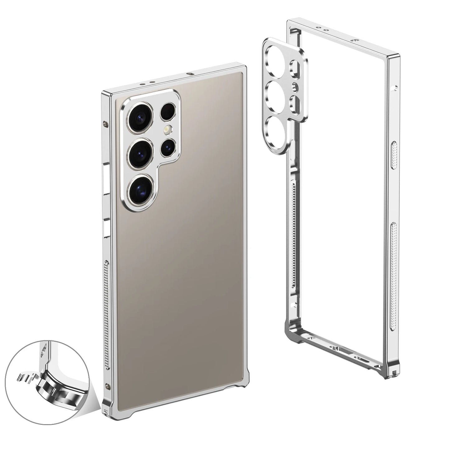 Aviation Aluminum Bumper Case for Samsung Galaxy S25S24S23 Ultra - Shockproof Metal Lens Cover - ZOOMNSTORE