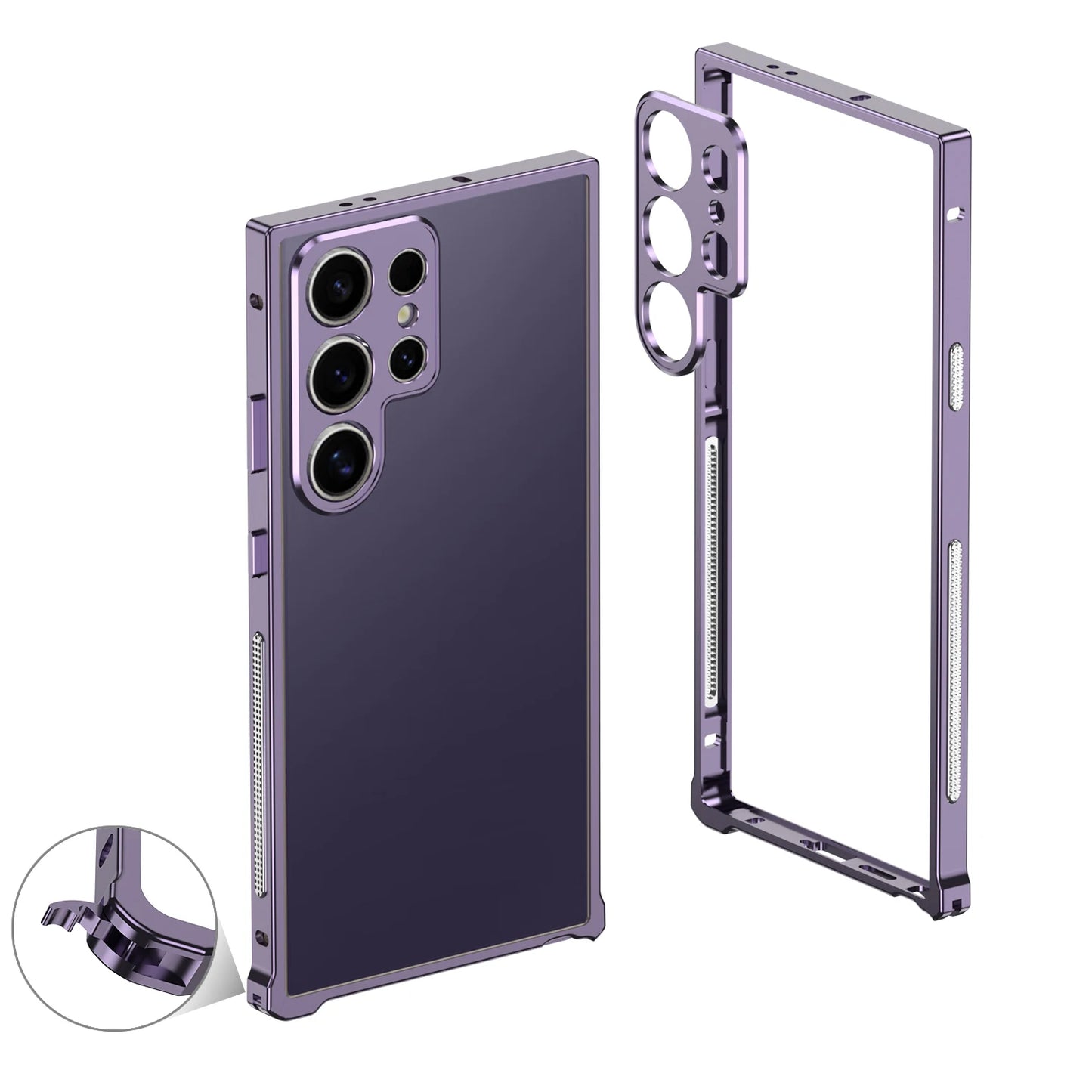 Aviation Aluminum Bumper Case for Samsung Galaxy S25S24S23 Ultra - Shockproof Metal Lens Cover - ZOOMNSTORE