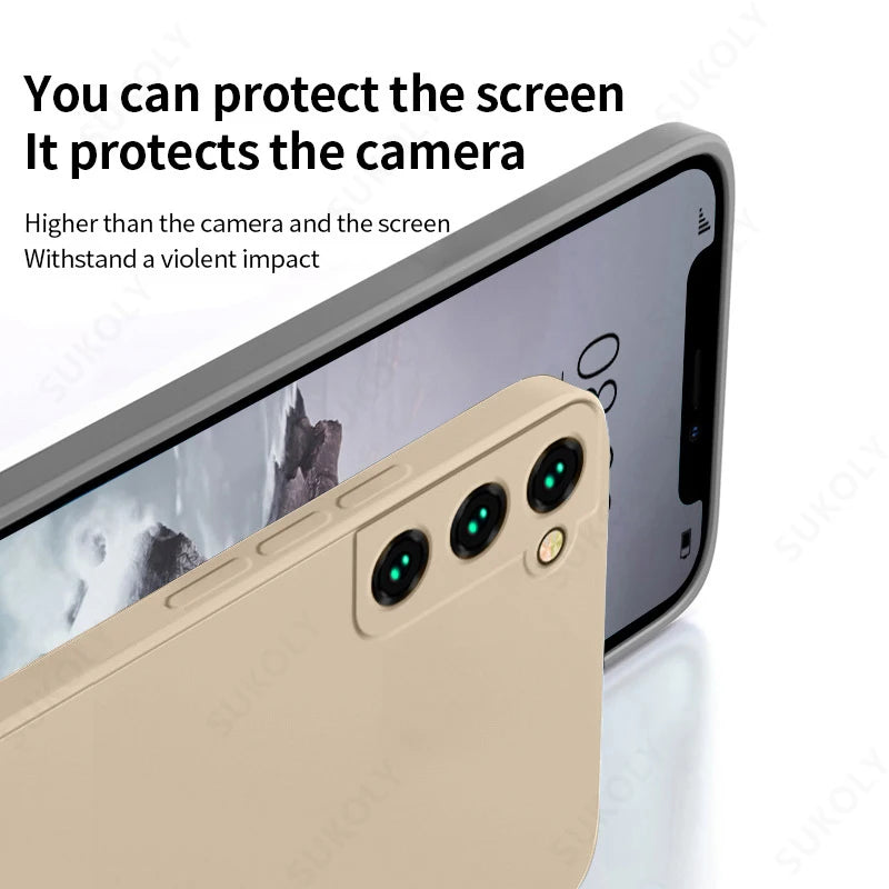 Shockproof Liquid Silicone Case for Samsung Galaxy S24S23S22S25 UltraFEA56A55A53A54A16A17 5G - ZOOMNSTORE