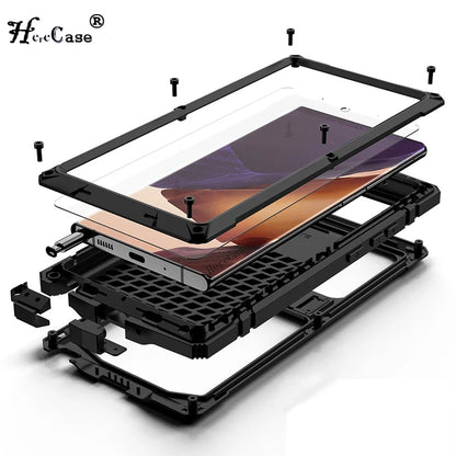 360 Full Metal Shockproof Case - Aluminum Armor Cover for Samsung Galaxy S24S23S22S21S20Note 20A72A52A32 - ZOOMNSTORE