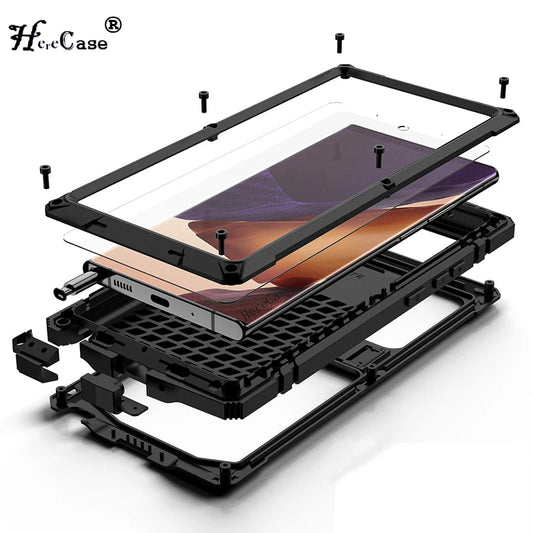 360 Full Metal Shockproof Case - Aluminum Armor Cover for Samsung Galaxy S24S23S22S21S20Note 20A72A52A32 - ZOOMNSTORE