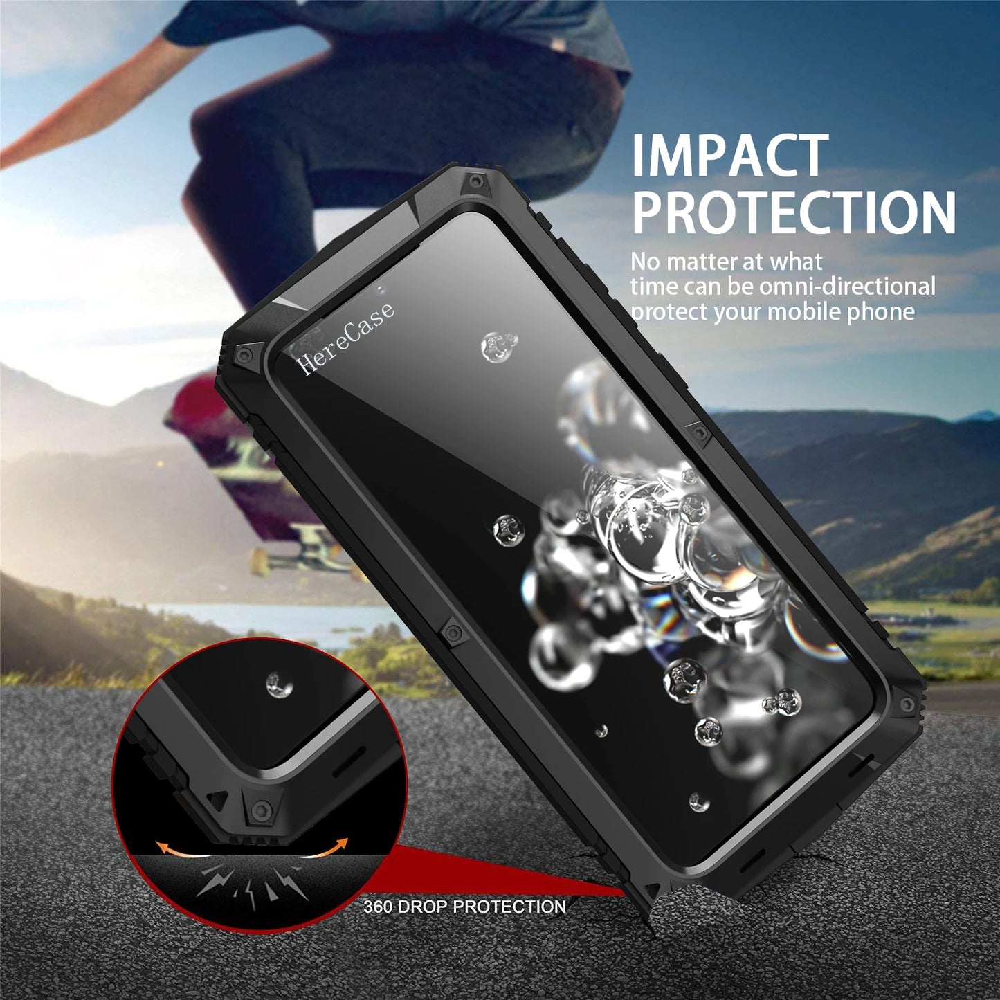 360 Full Metal Shockproof Case - Aluminum Armor Cover for Samsung Galaxy S24S23S22S21S20Note 20A72A52A32 - ZOOMNSTORE