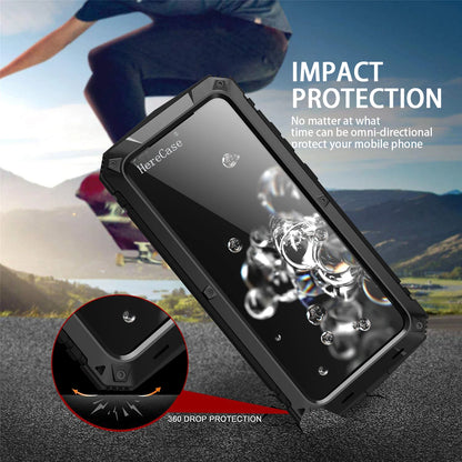 360 Full Metal Shockproof Case - Aluminum Armor Cover for Samsung Galaxy S24S23S22S21S20Note 20A72A52A32 - ZOOMNSTORE