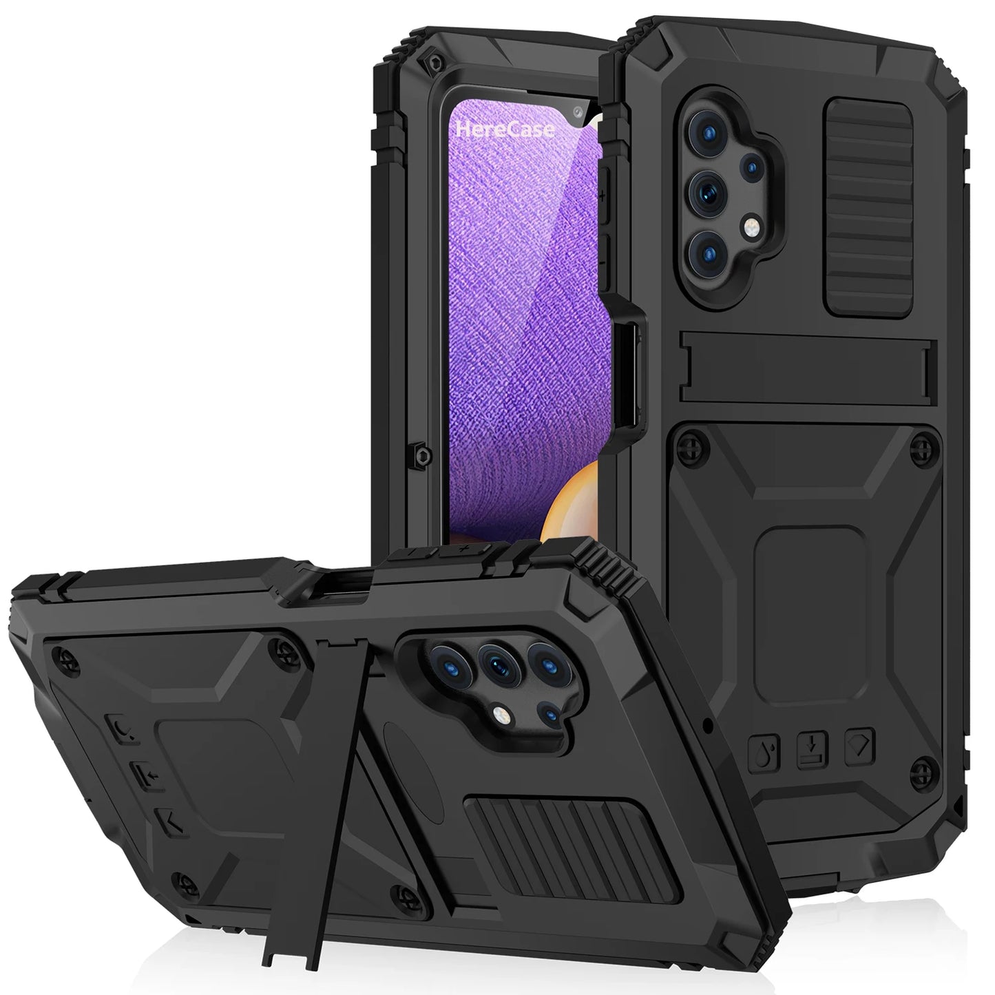 360 Full Metal Shockproof Case - Aluminum Armor Cover for Samsung Galaxy S24S23S22S21S20Note 20A72A52A32 - ZOOMNSTORE
