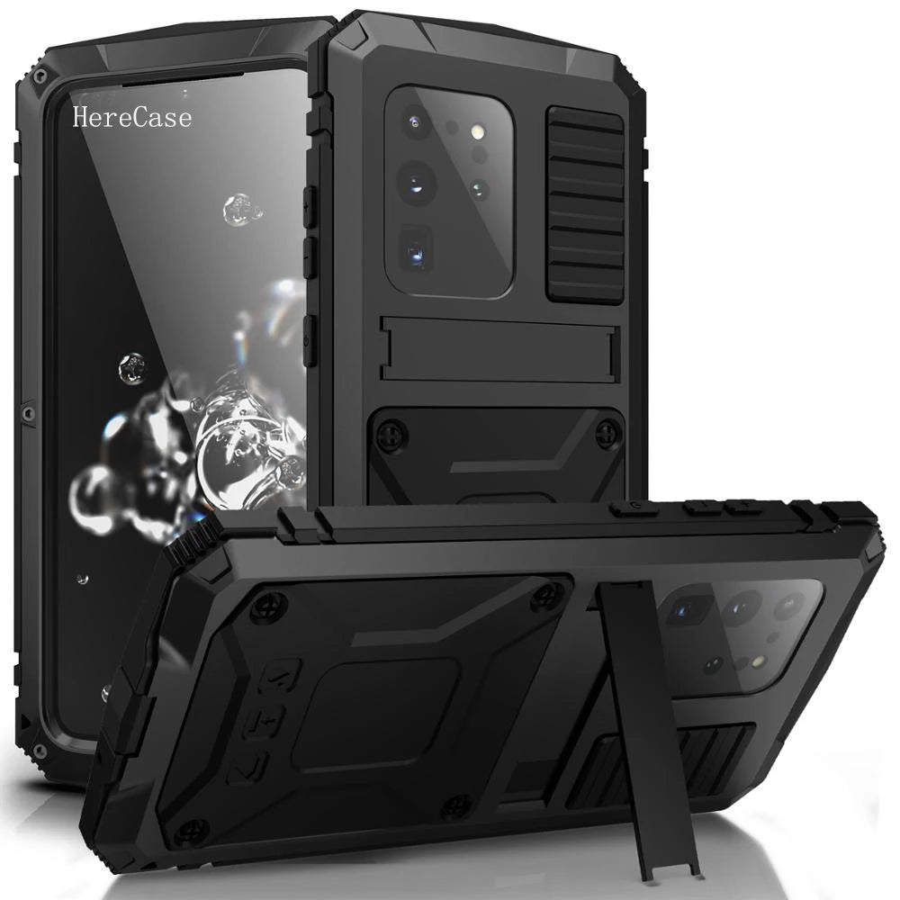 360 Full Metal Shockproof Case - Aluminum Armor Cover for Samsung Galaxy S24S23S22S21S20Note 20A72A52A32 - ZOOMNSTORE