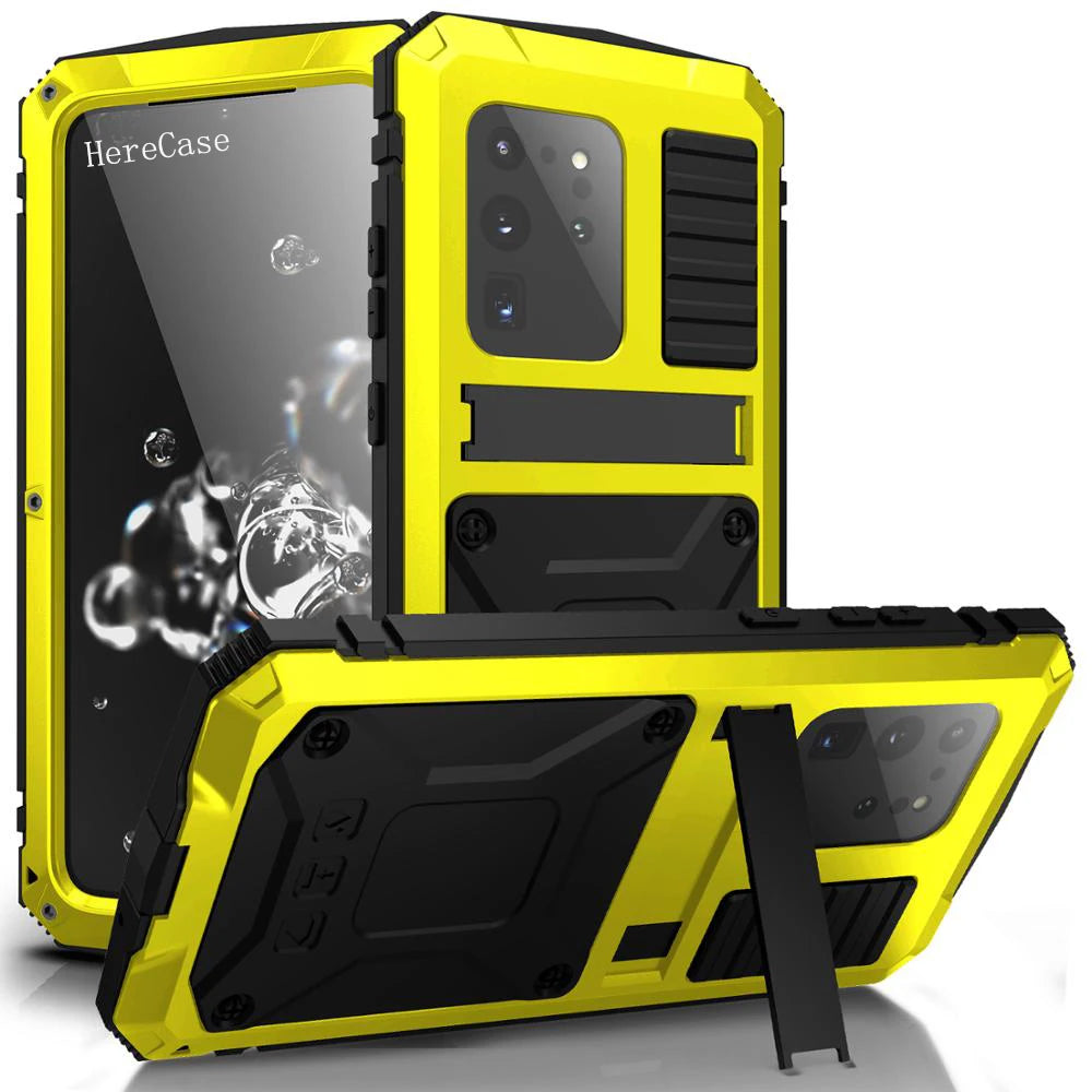 360 Full Metal Shockproof Case - Aluminum Armor Cover for Samsung Galaxy S24S23S22S21S20Note 20A72A52A32 - ZOOMNSTORE