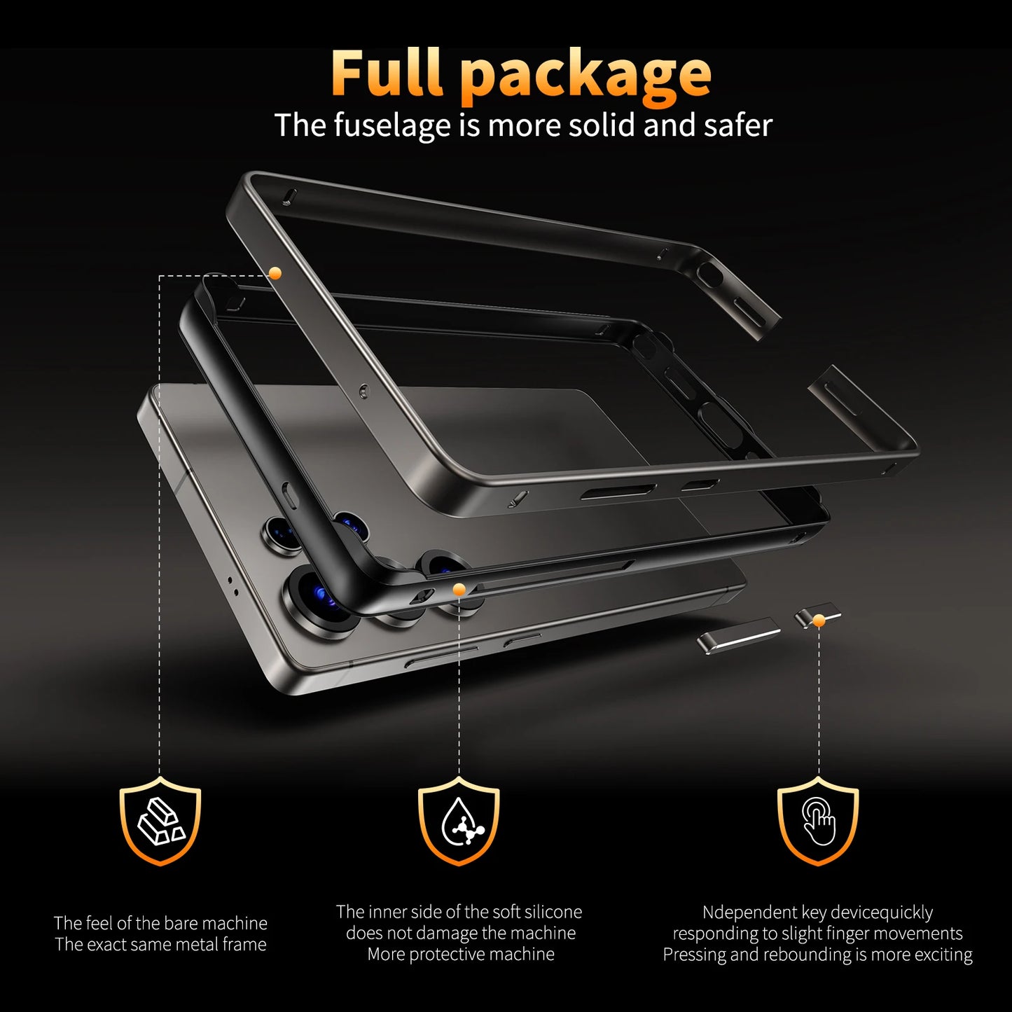 Luxury Aluminum Frame Case for Samsung Galaxy S25 Ultra  S24 Plus - Hybrid Silicone Bumper Protective Accessory - ZOOMNSTORE