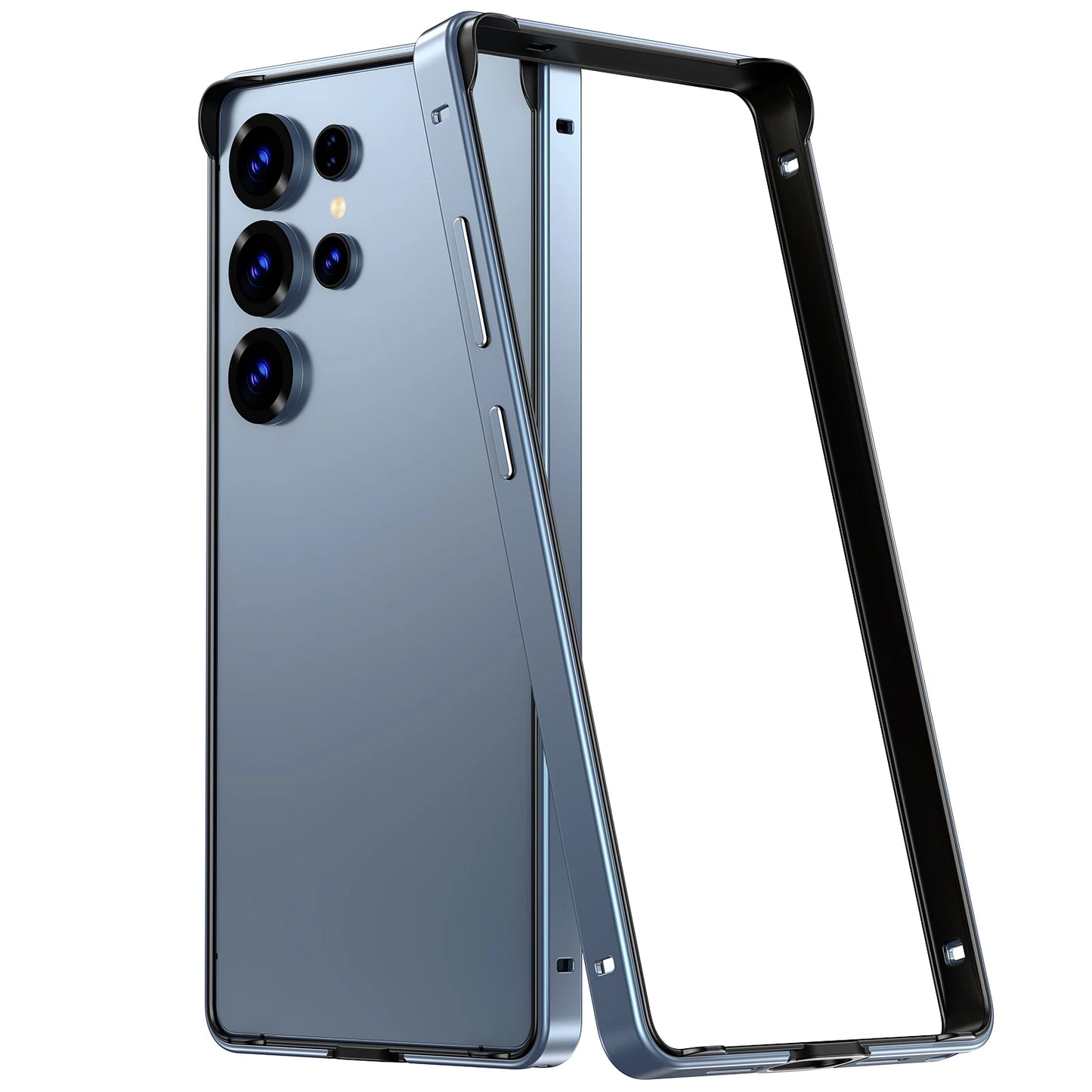 Luxury Aluminum Frame Case for Samsung Galaxy S25 Ultra  S24 Plus - Hybrid Silicone Bumper Protective Accessory - ZOOMNSTORE